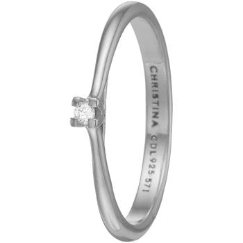 Model 6.1.A, klassisk solitaire ring med 0,03 ct labgrown diamant hos Guldsmykket.dk